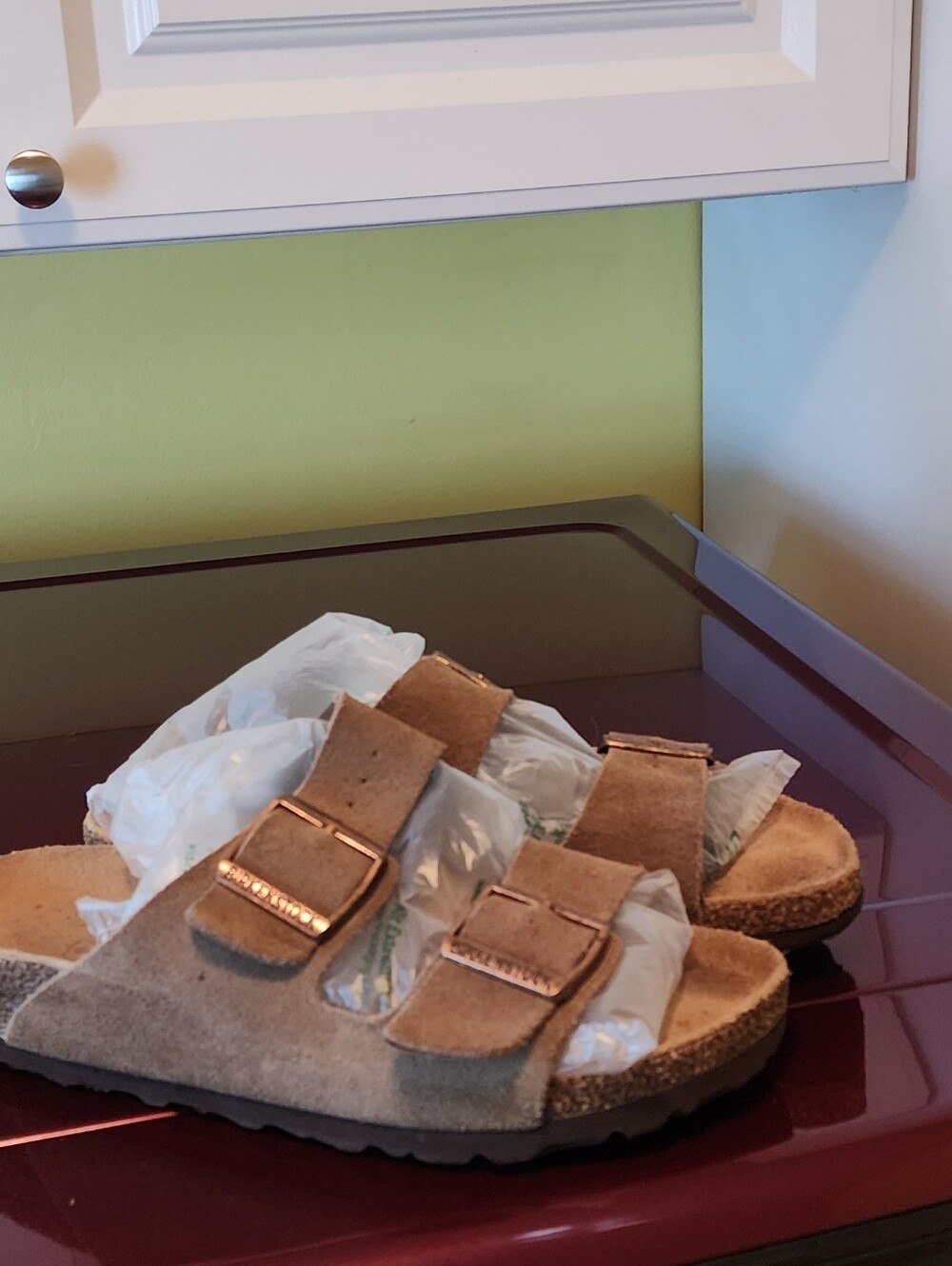 Birkenstock Arizona Sandals Size 36 / 6 - 6.5 / taupe / GUC - Picture 3 of 9